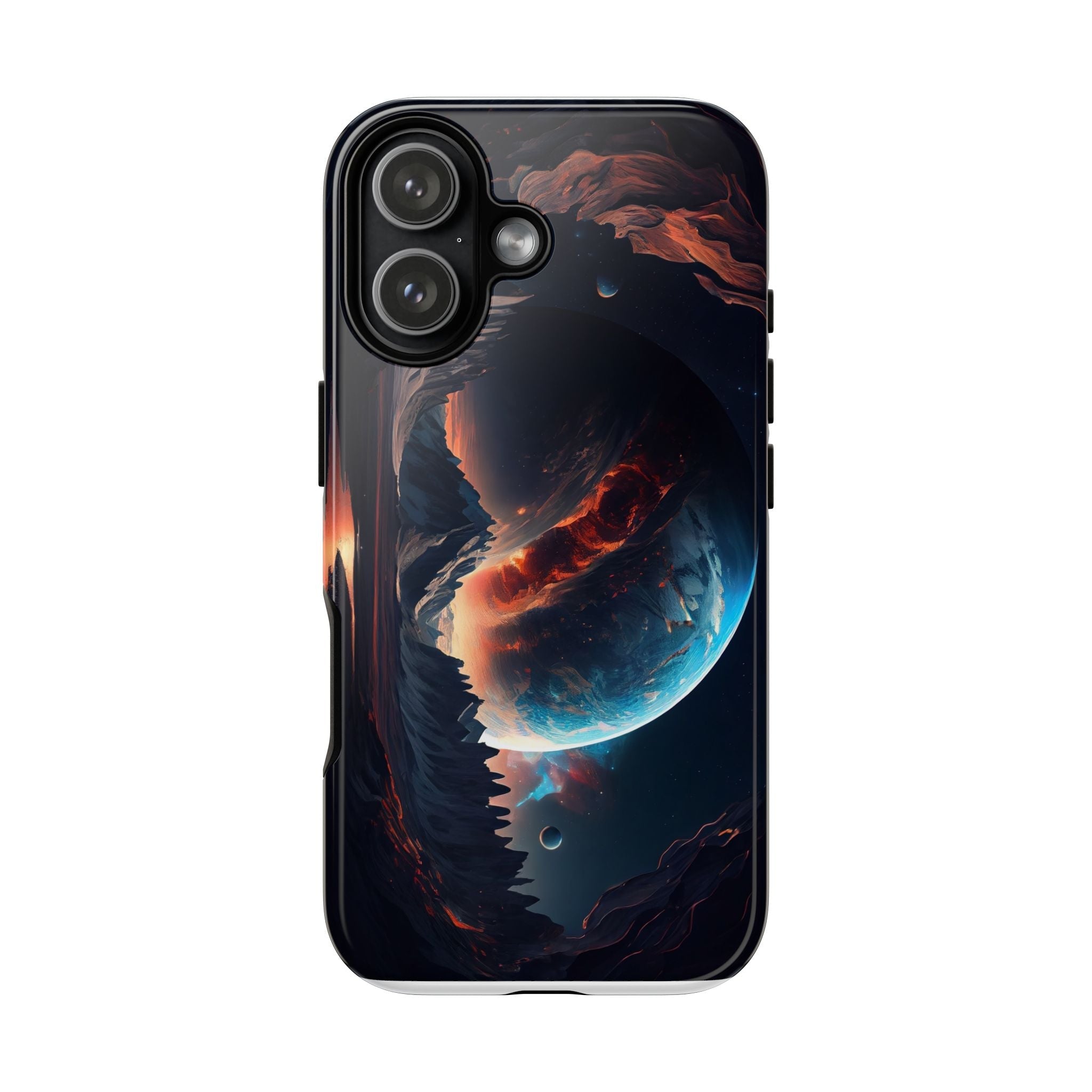 Cosmic Planet Tough Phone Case — Galaxy Landscape Protective Cover - GrimmReaper24