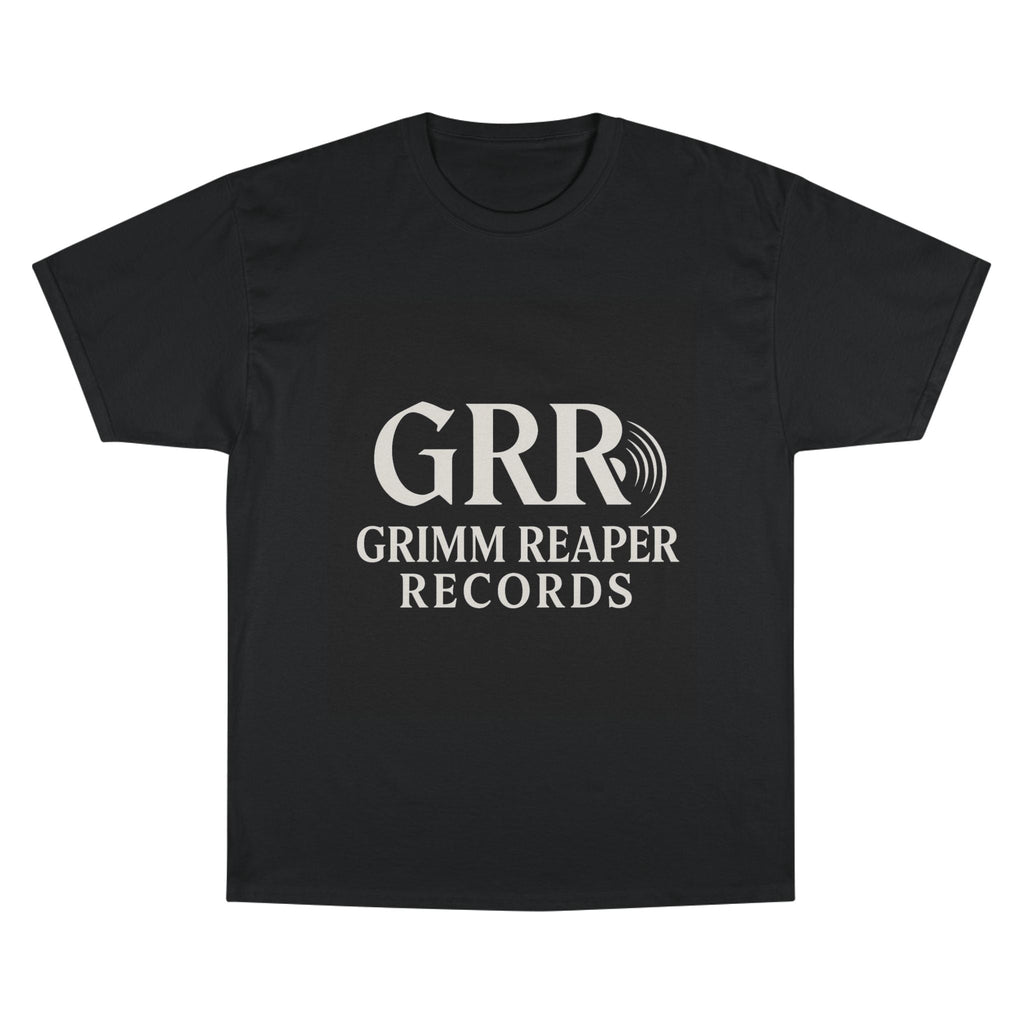 Grimm Reaper Records Champion T-Shirt – GRR Logo Music Tee - GrimmReaper24